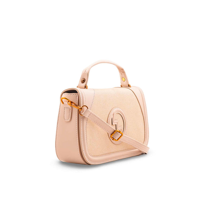 Beige Formal Shoulder Bag For Ladies P36484