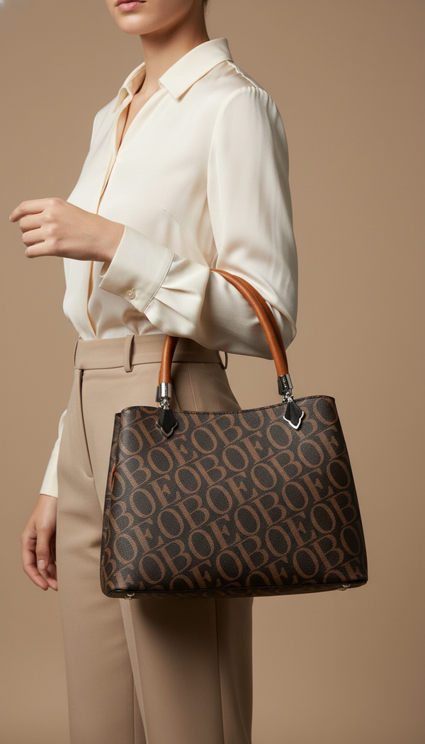 Brown Formal Hand Bag For Ladies P36532
