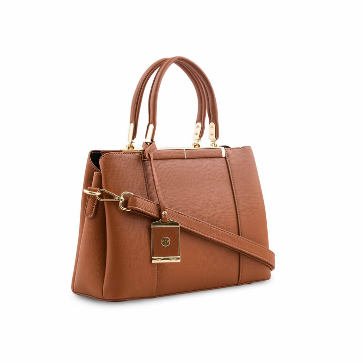 Mustard Formal Hand Bag For Ladies P36573
