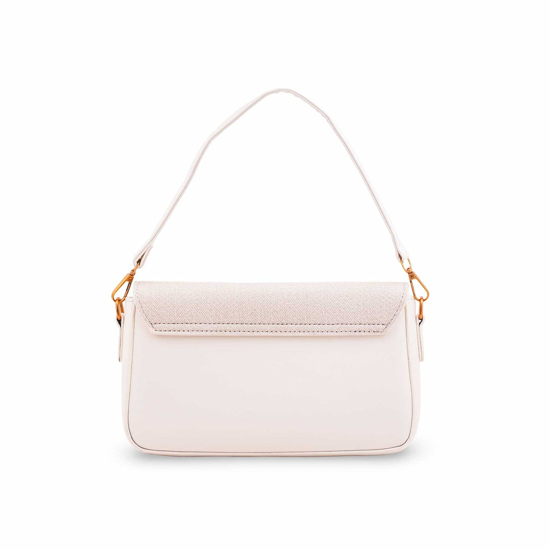 Beige Formal Shoulder Bag For Ladies P36608