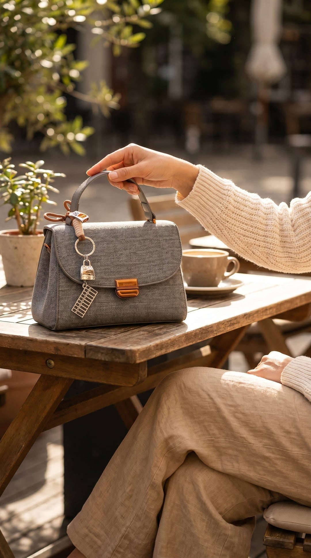 Grey Formal Hand Bag For Women P36610