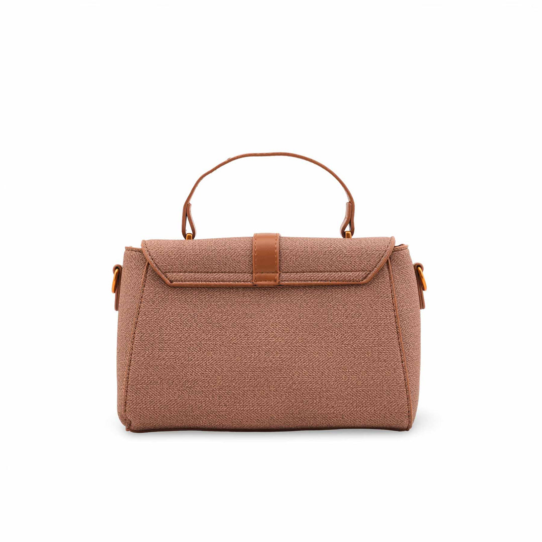 Coffee Formal Hand Bag For Ladies P36611