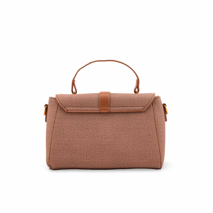Coffee Formal Hand Bag For Ladies P36611