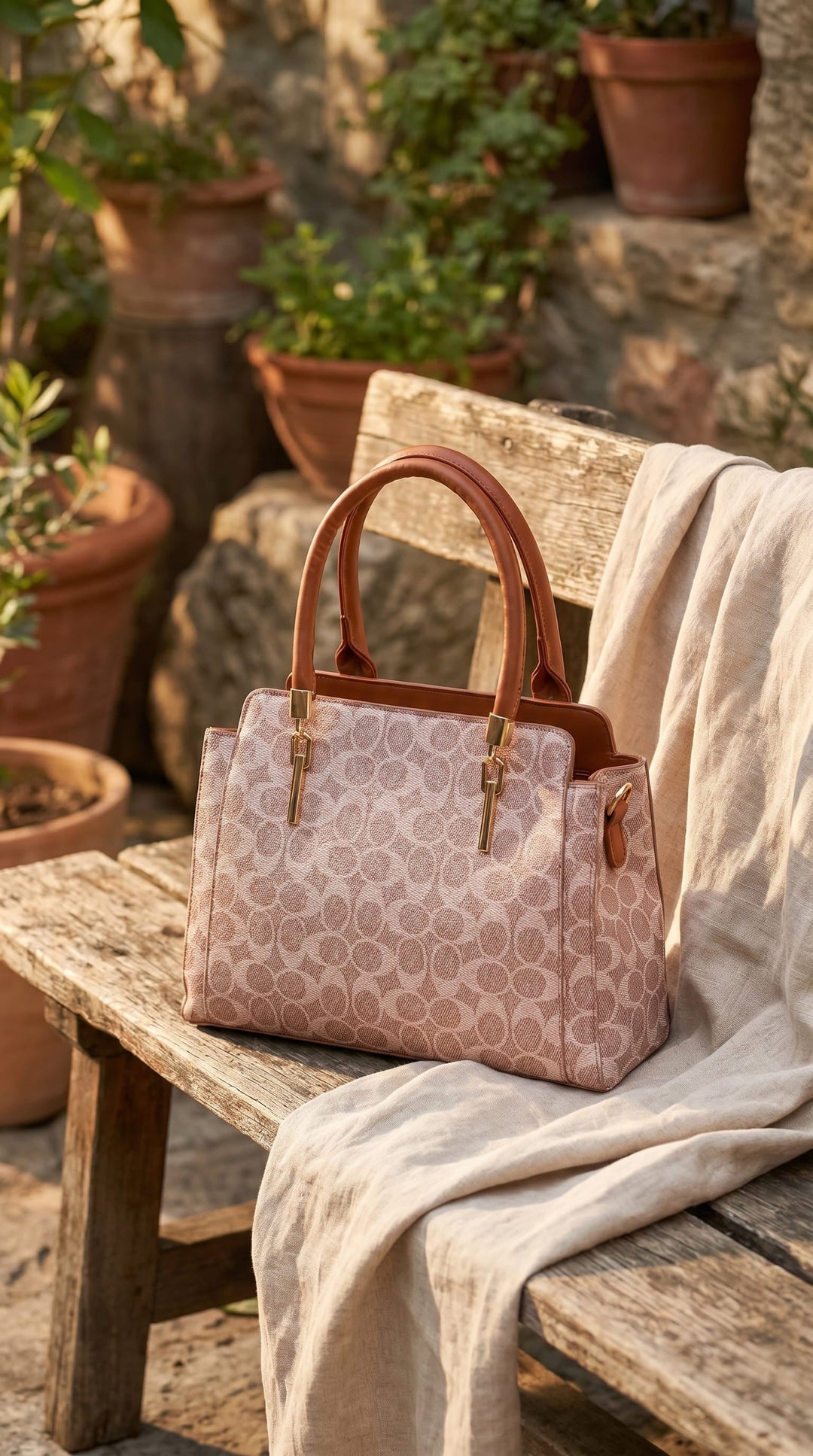 Fawn Formal Hand Bag For Ladies P36622