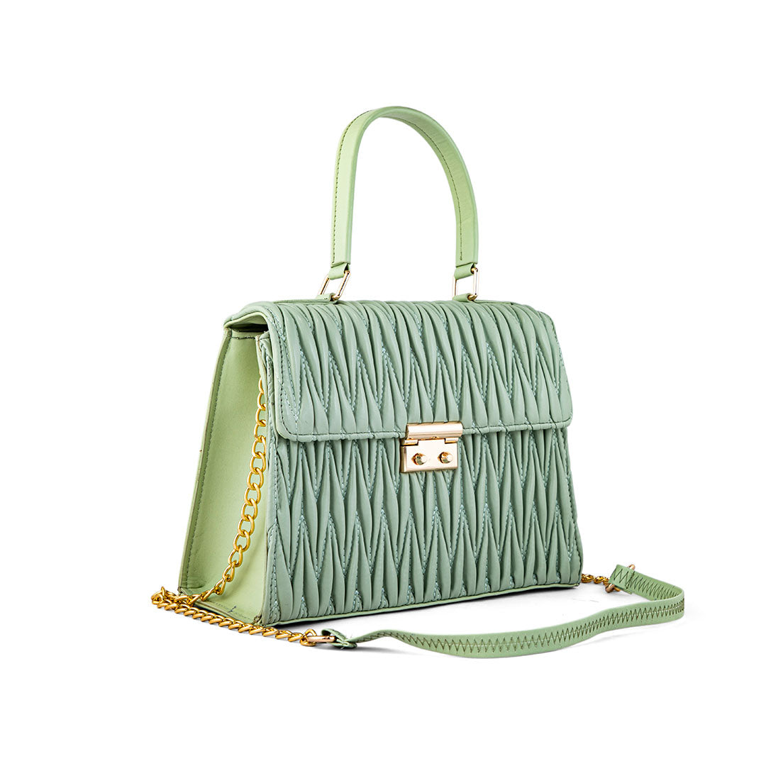 Green Formal Hand Bag P55629