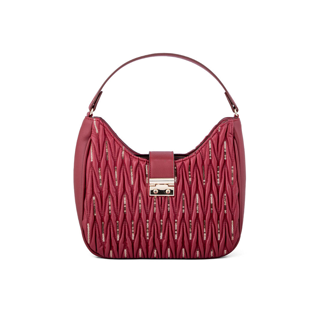 Maroon Casual Hand Bag For Ladies P55634