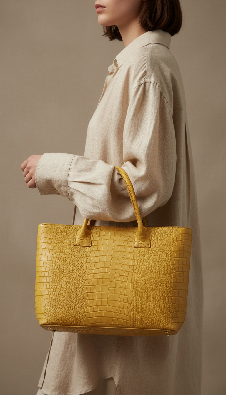 Yellow Formal Hand Bag P55665
