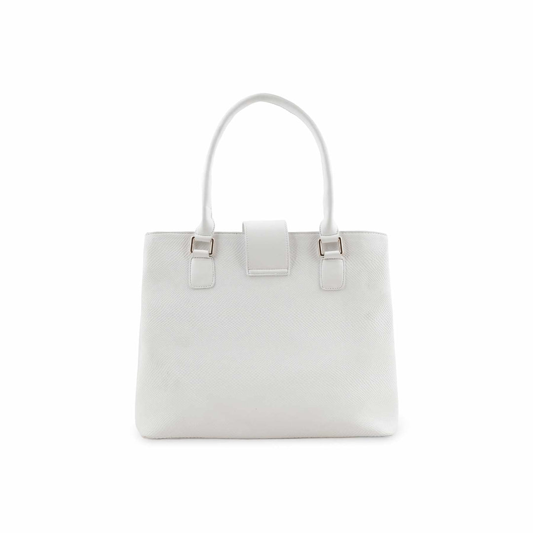 White Formal Hand Bag P55740