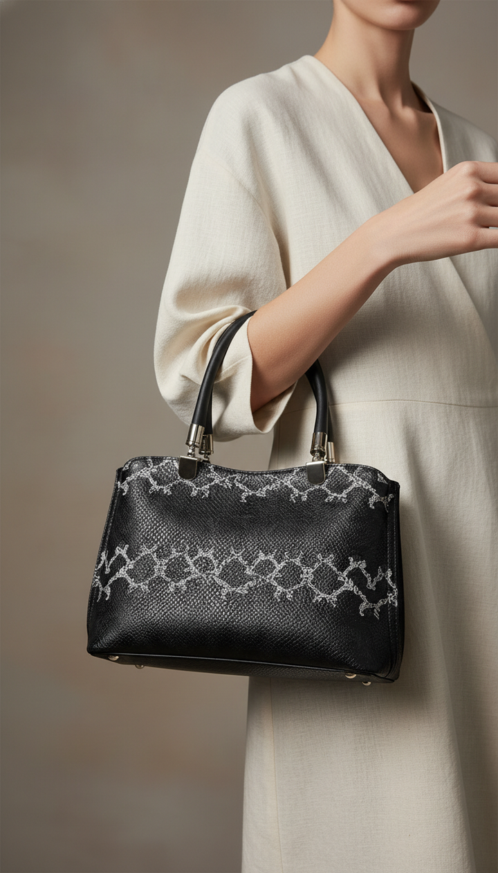 Blkwht Formal Hand Bag P55742