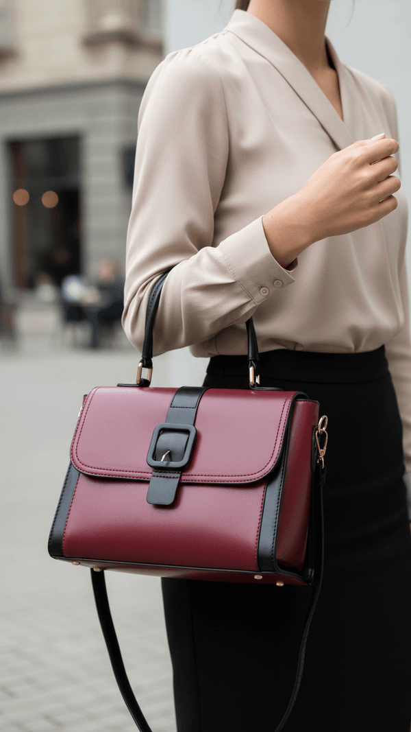 Maroon Casual Hand Bag For Women P55832