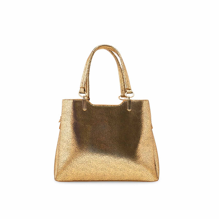 Golden Formal Hand Bag For Women P55845
