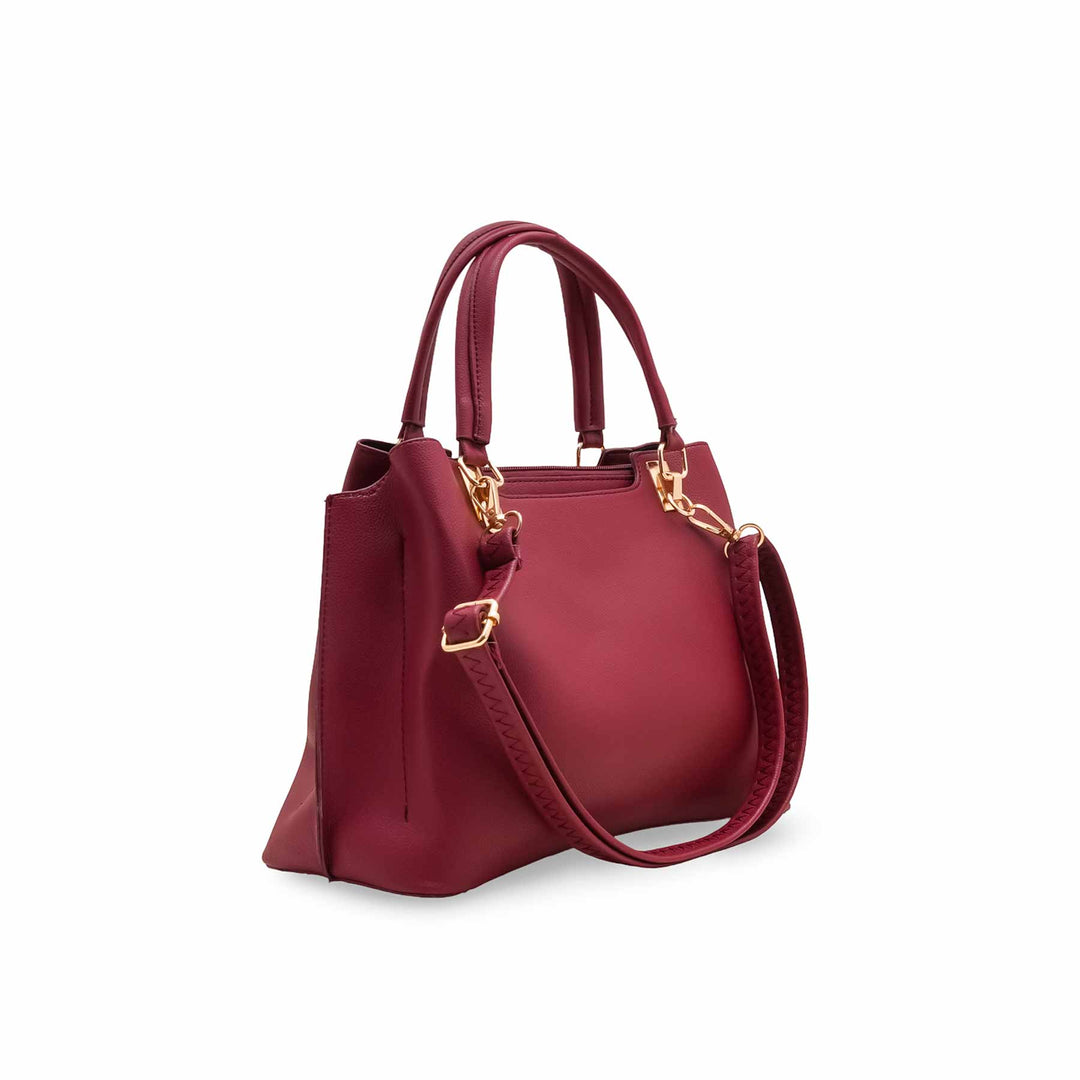 Maroon Formal Hand Bag For Women P55847