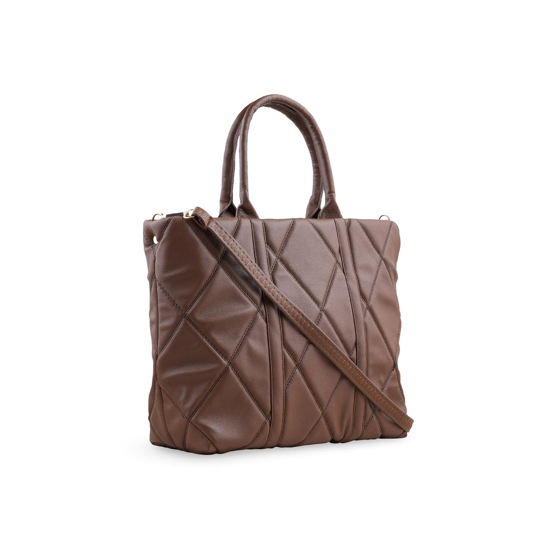 Coffee Casual Shoulder Bag For Women P55874