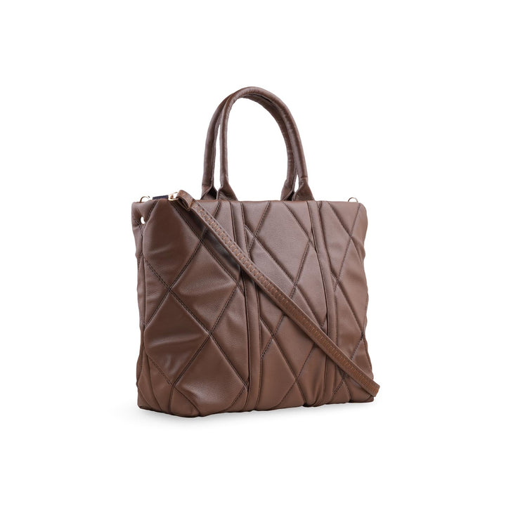 Coffee Casual Shoulder Bag For Women P55874