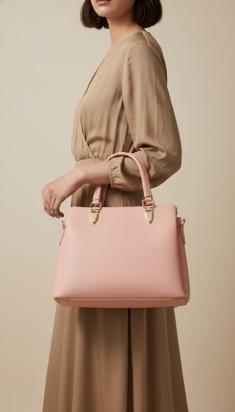 Pink Formal Hand Bag For Ladies P55886