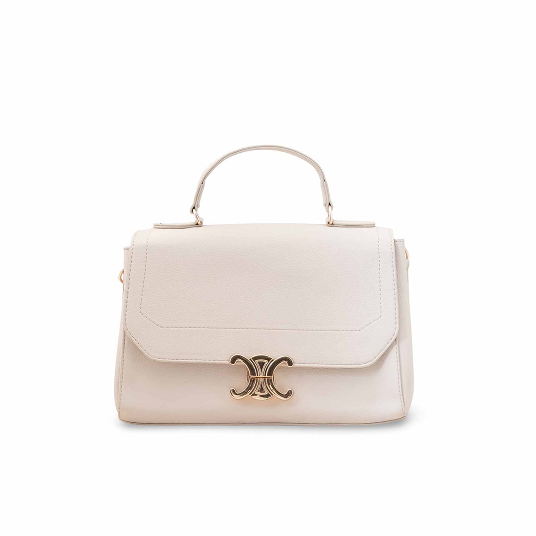 Beige Formal Hand Bag For Women P55889