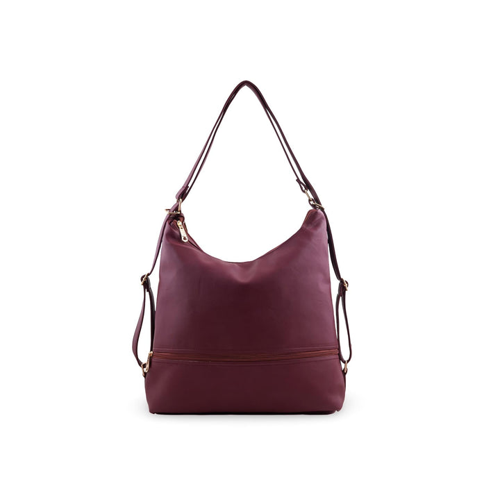 Maroon Formal Shoulder Bag For Ladies P55891