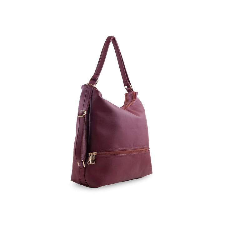 Maroon Formal Shoulder Bag For Ladies P55891