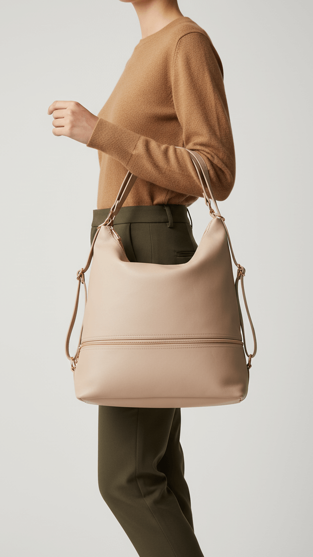 Beige Formal Shoulder Bag For Ladies P55891