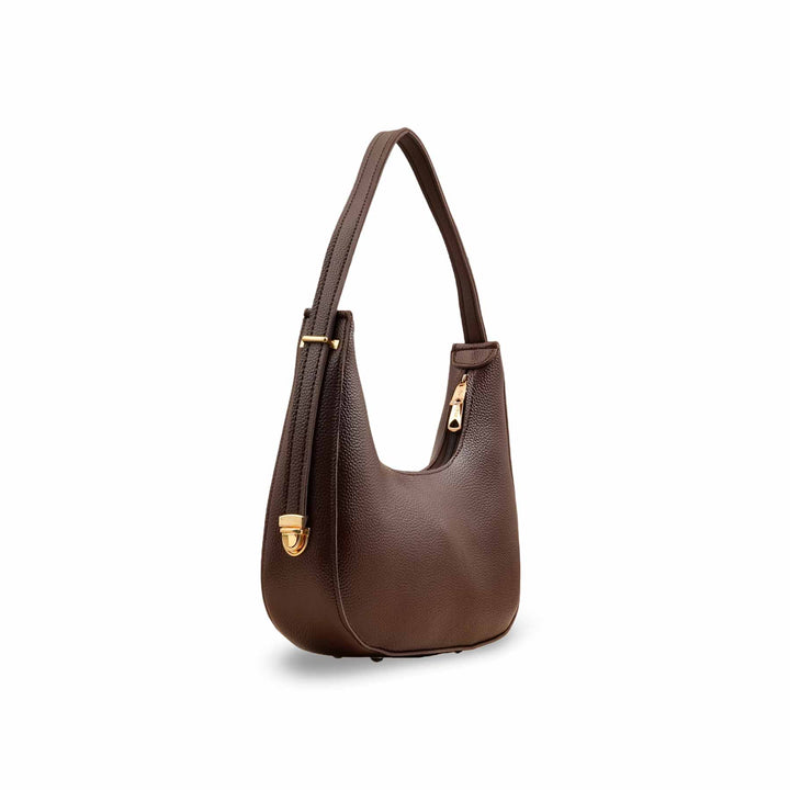 Coffee Formal Shoulder Bag For Ladies P56244