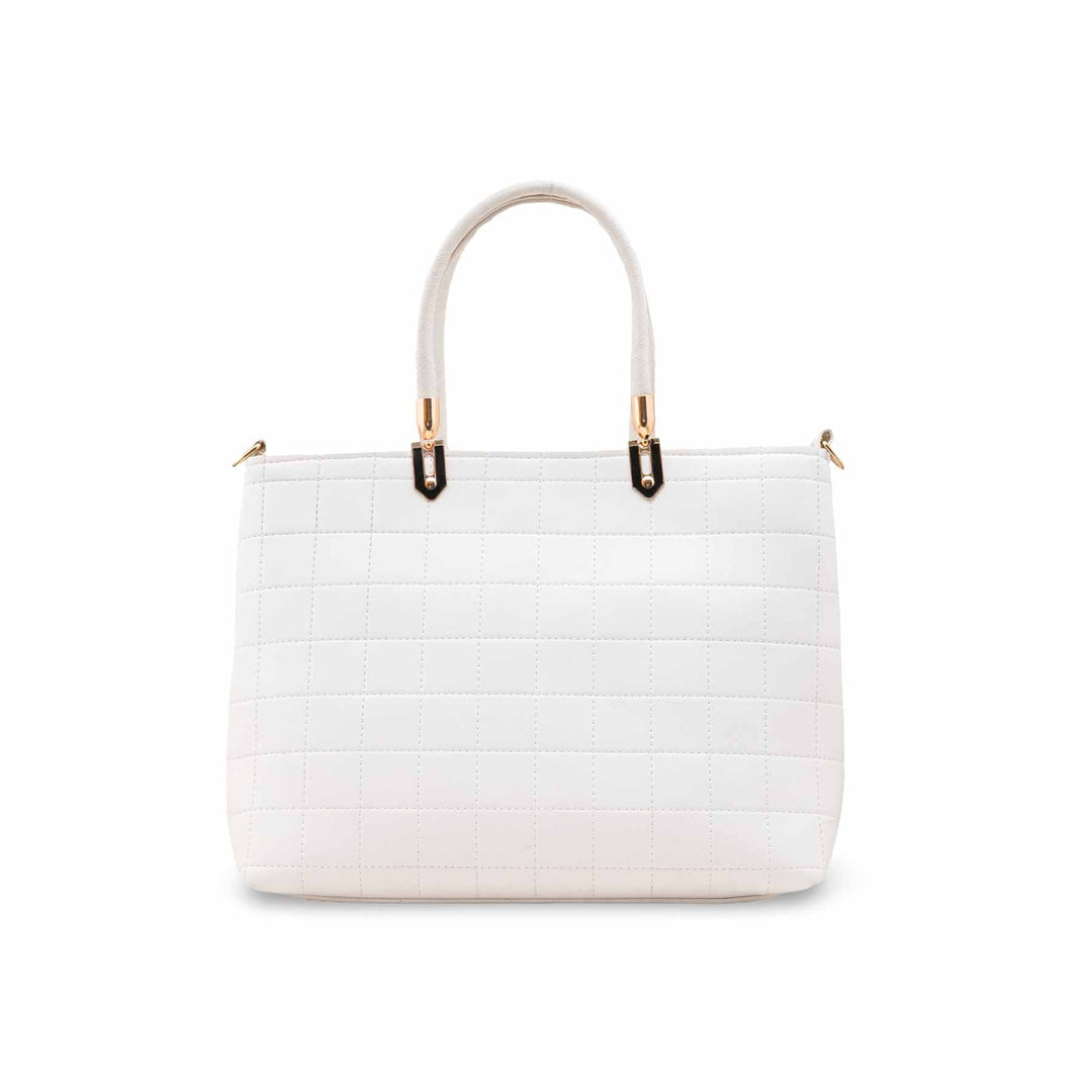 White Casual Hand Bag For Ladies P56247