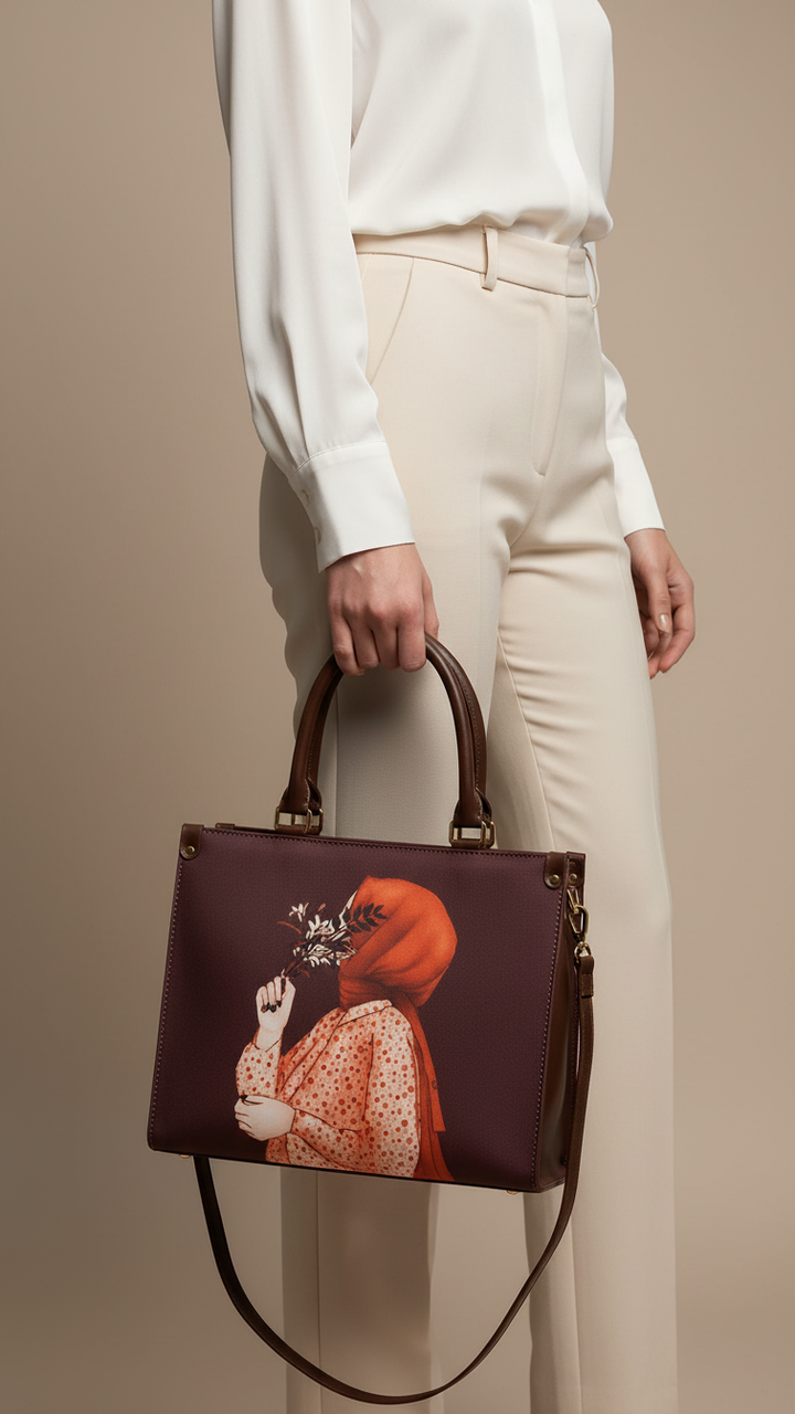Brown Casual Shoulder Bag For Women P56257