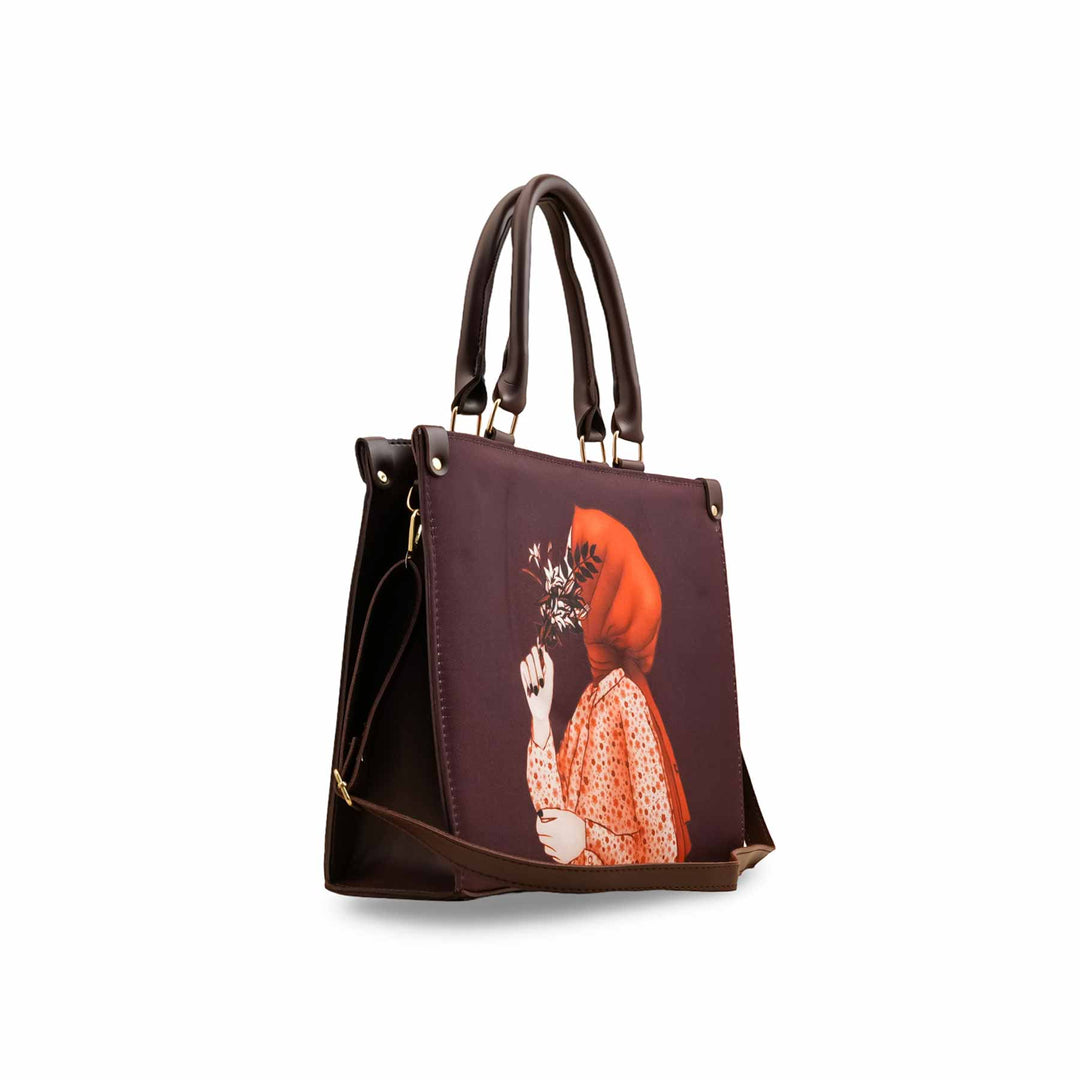 Brown Casual Shoulder Bag For Women P56257