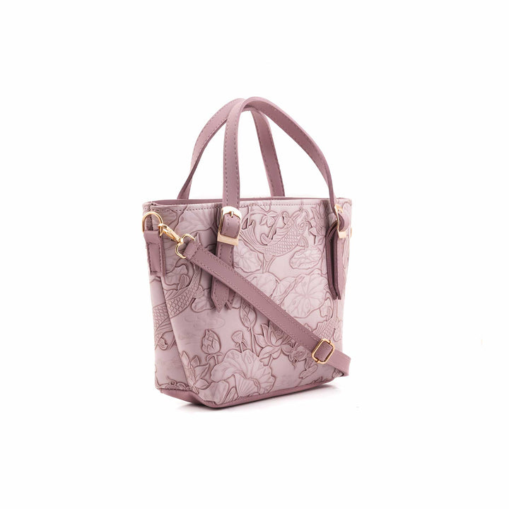 Lilac Formal Hand Bag For Ladies P56306