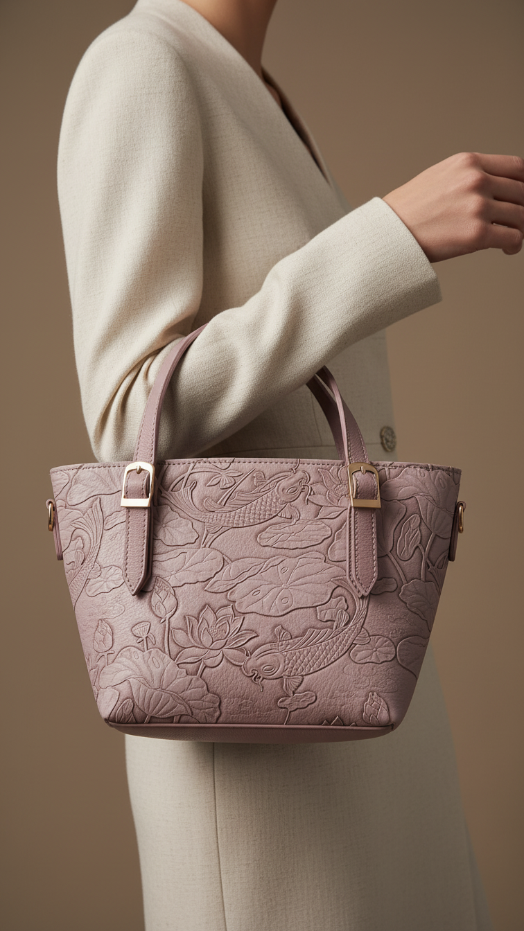 Lilac Formal Hand Bag For Ladies P56306