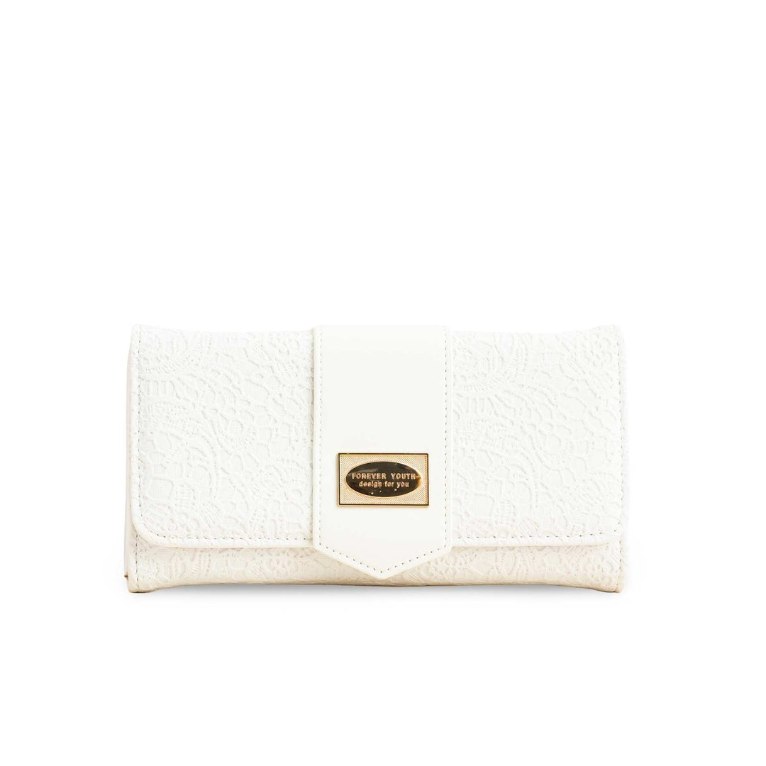 White Casual Wallet For Women P70977
