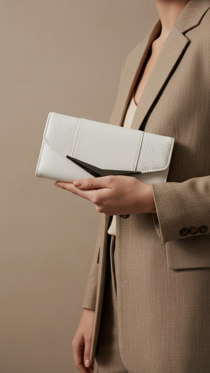 White Casual Wallet For Women P70978
