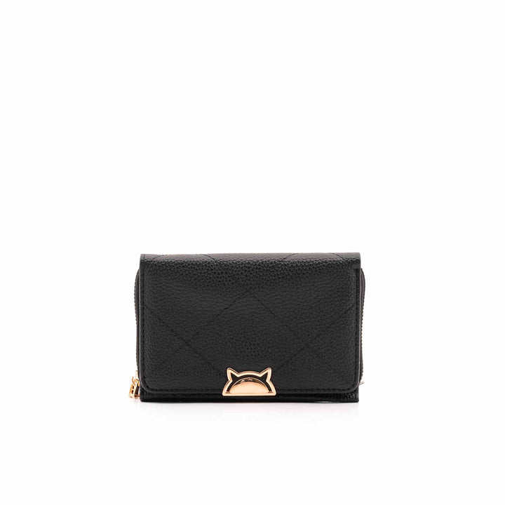 Black Casual Wallet For Women P71124
