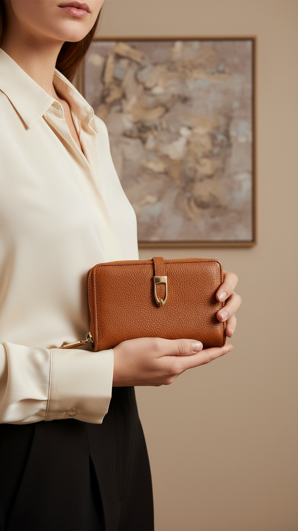 Brown Casual Wallet For Women P71125