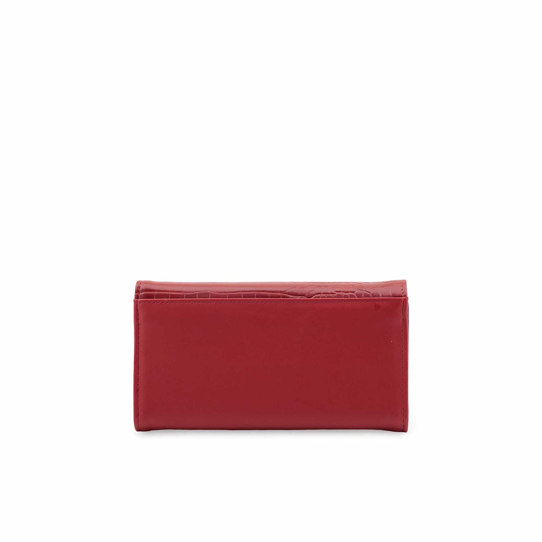 Maroon Casual Wallet For Ladies P71130