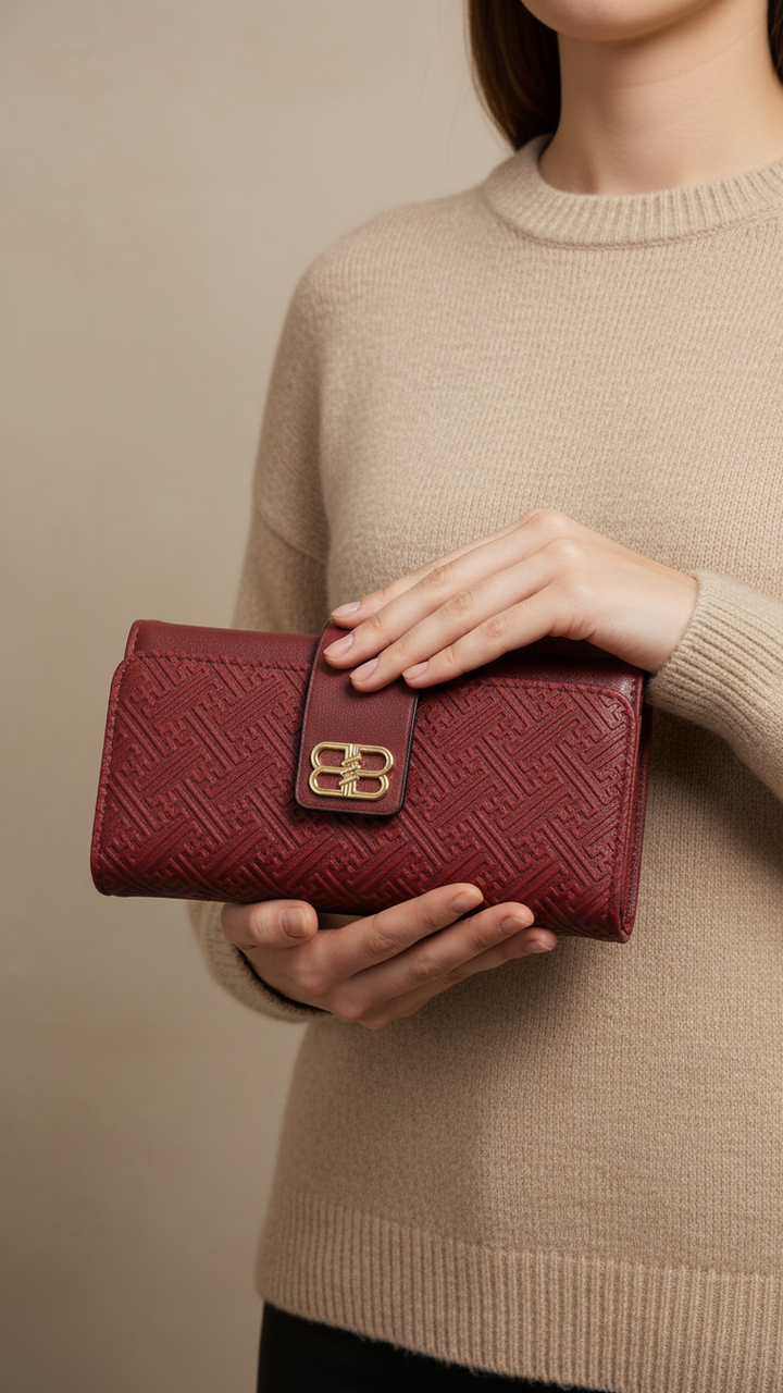 Maroon Casual Wallet For Women P71131