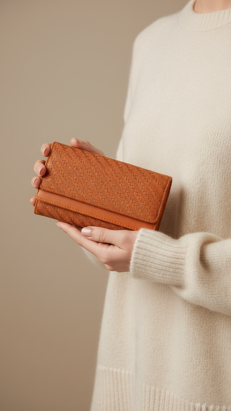 Brown Casual Wallet For Women P71134