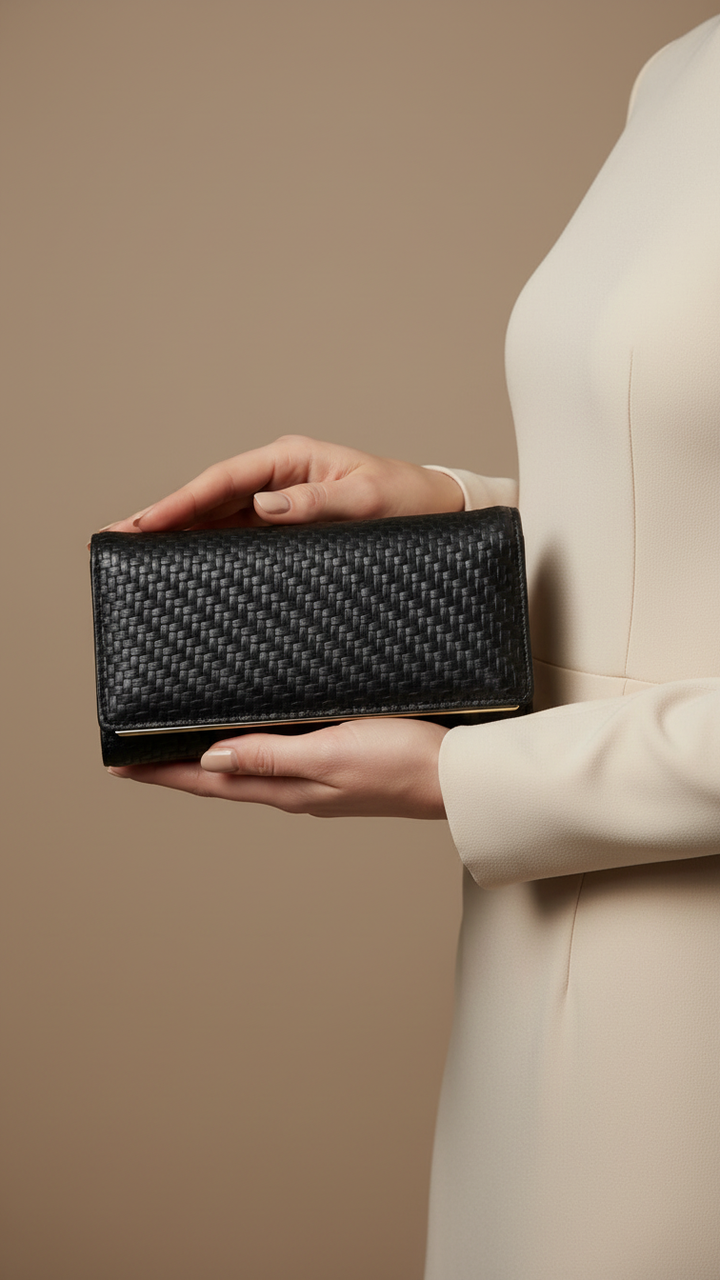 Black Casual Wallet For Women P71135