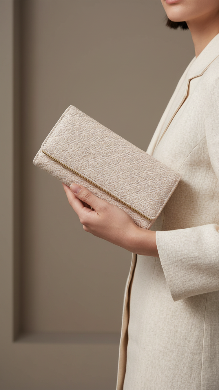 Beige Casual Wallet For Women P71137