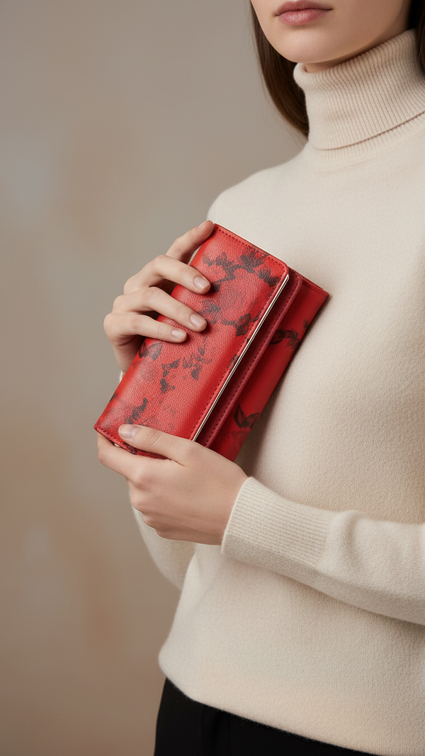 Red Casual Wallet For Women P71140