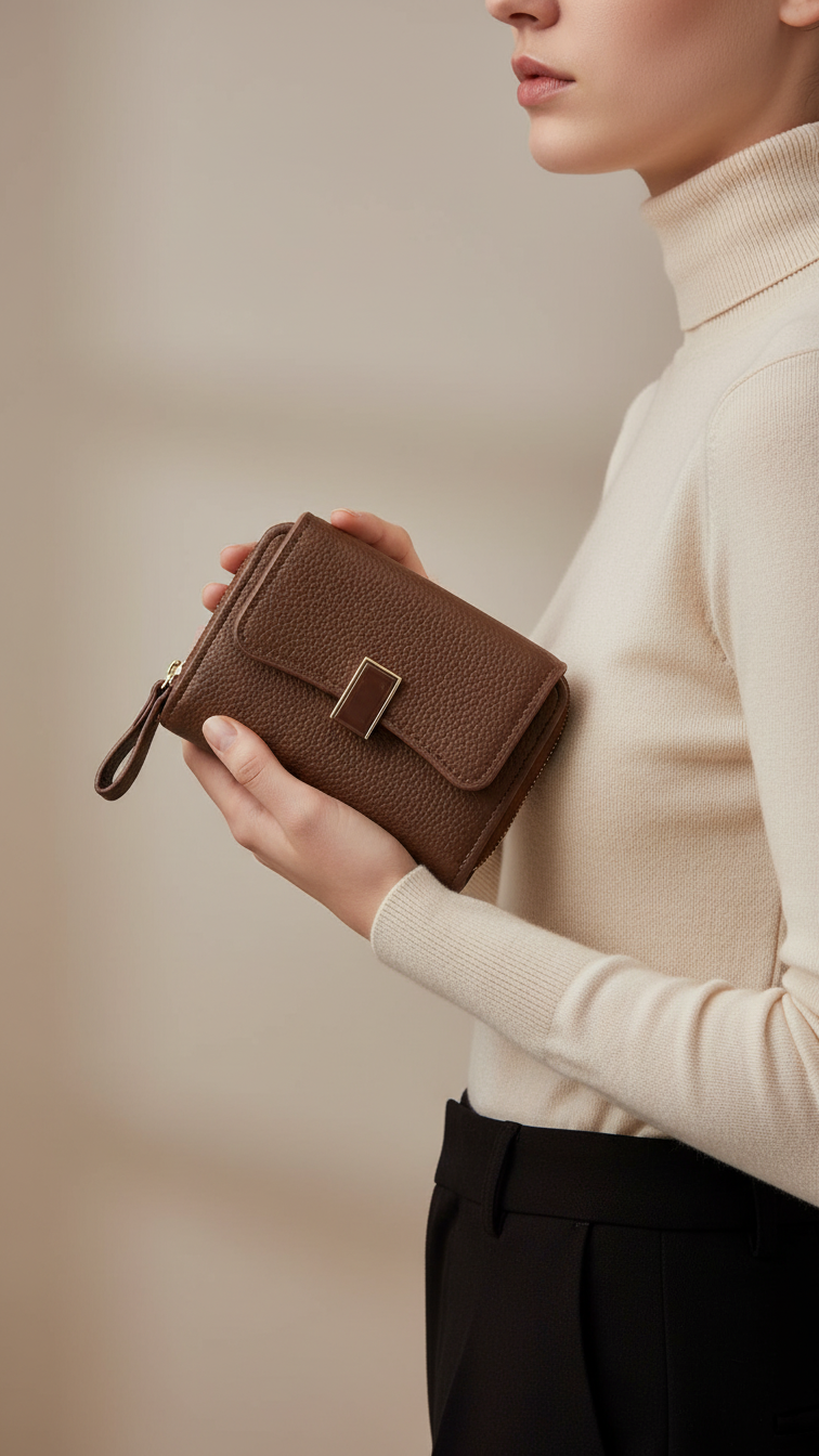 Brown Casual Wallet For Women P71153