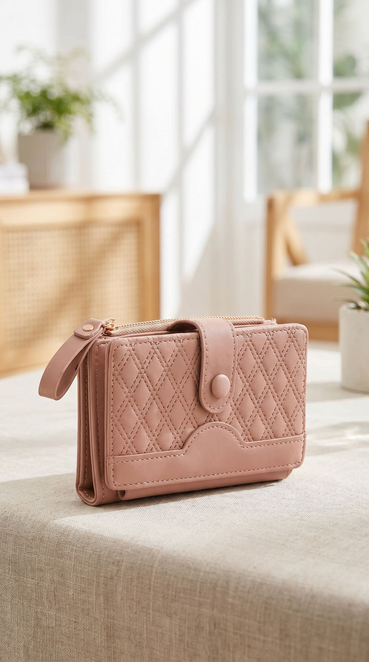 Beige Casual Wallet For Ladies P71170