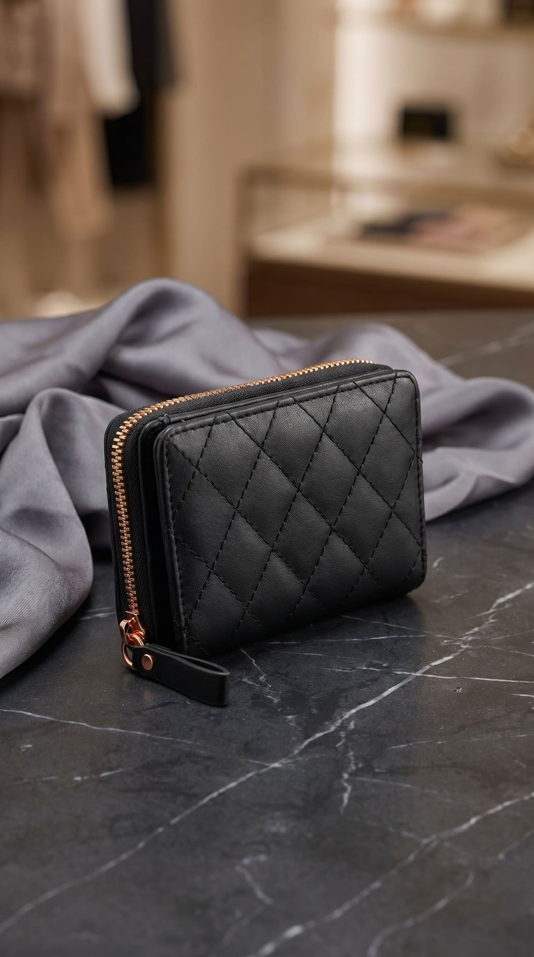 Black Casual Wallet For Women P71172