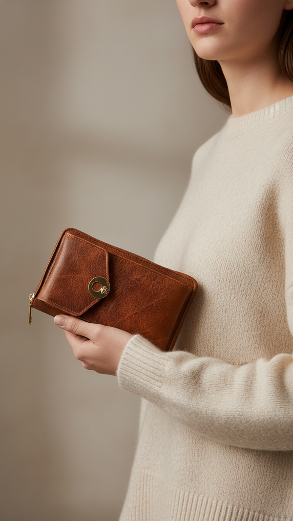 Brown Casual Pouch P97634