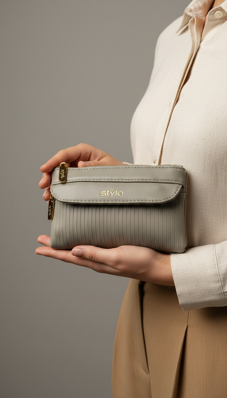 Grey Casual Pouch P97646