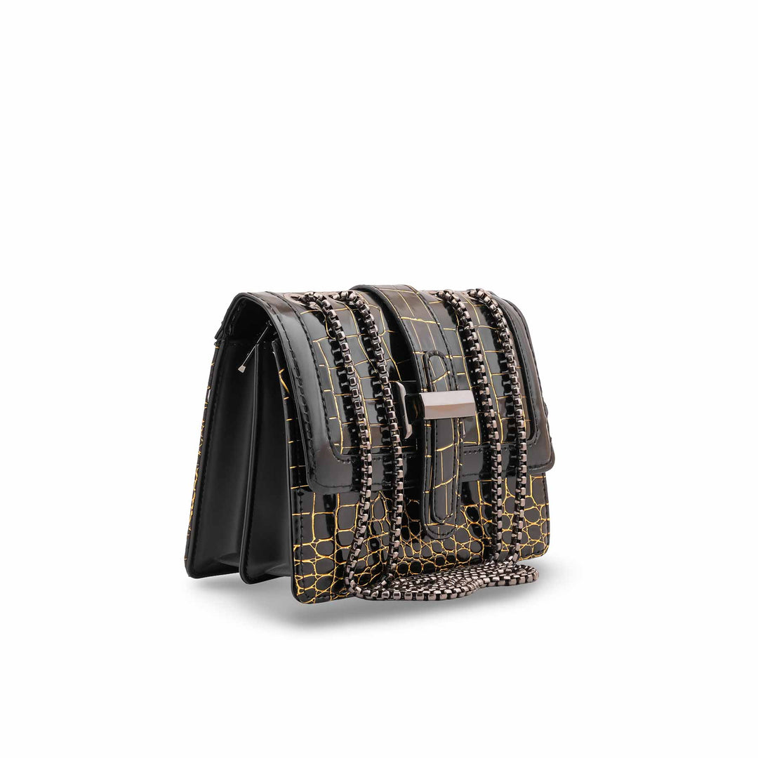 Black Casual Pouch For Ladies P97666