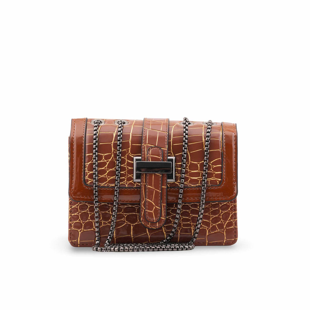 Brown Casual Pouch For Ladies P97666