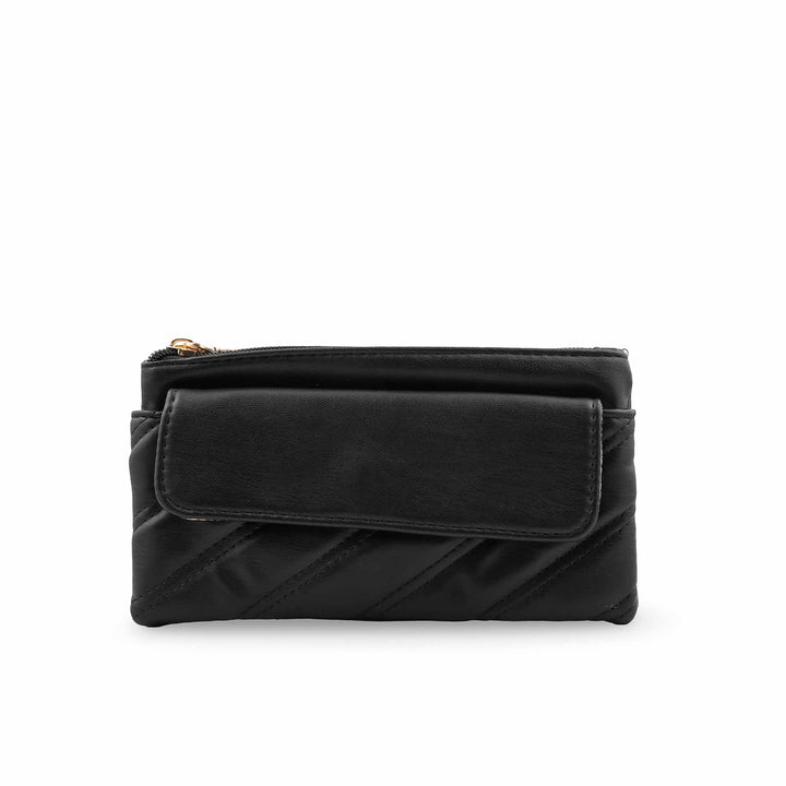 Black Casual Pouch For Ladies P97679