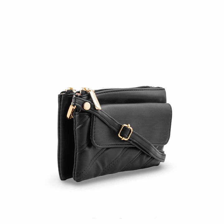 Black Casual Pouch For Ladies P97679