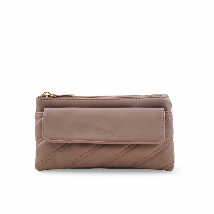 Beige Casual Pouch For Ladies P97679