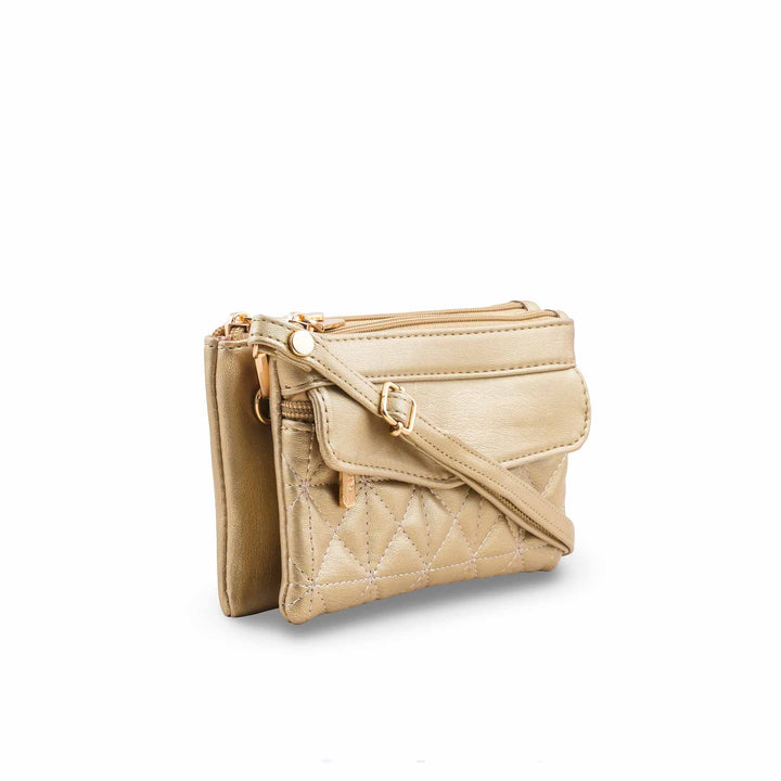 Golden Casual Pouch For Ladies P97681